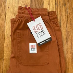 NWT Topo Designs Boulder Pant Size Extra Small Orange Brick